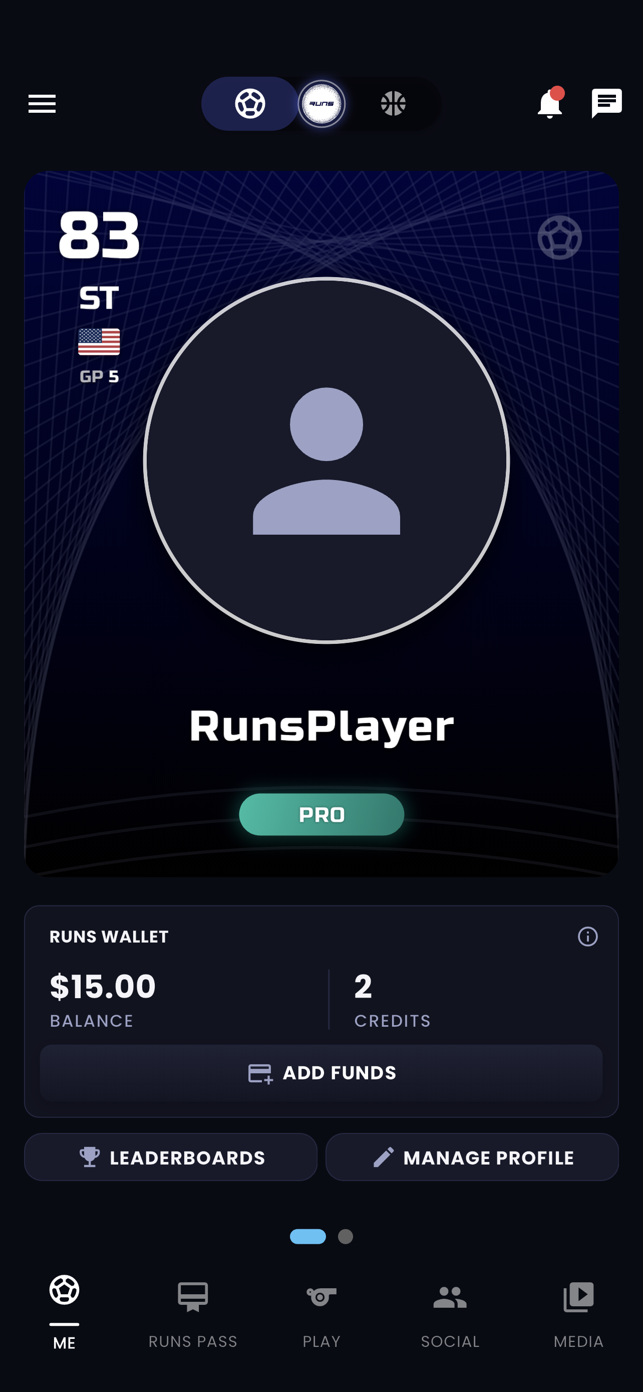 RUNS App Profile